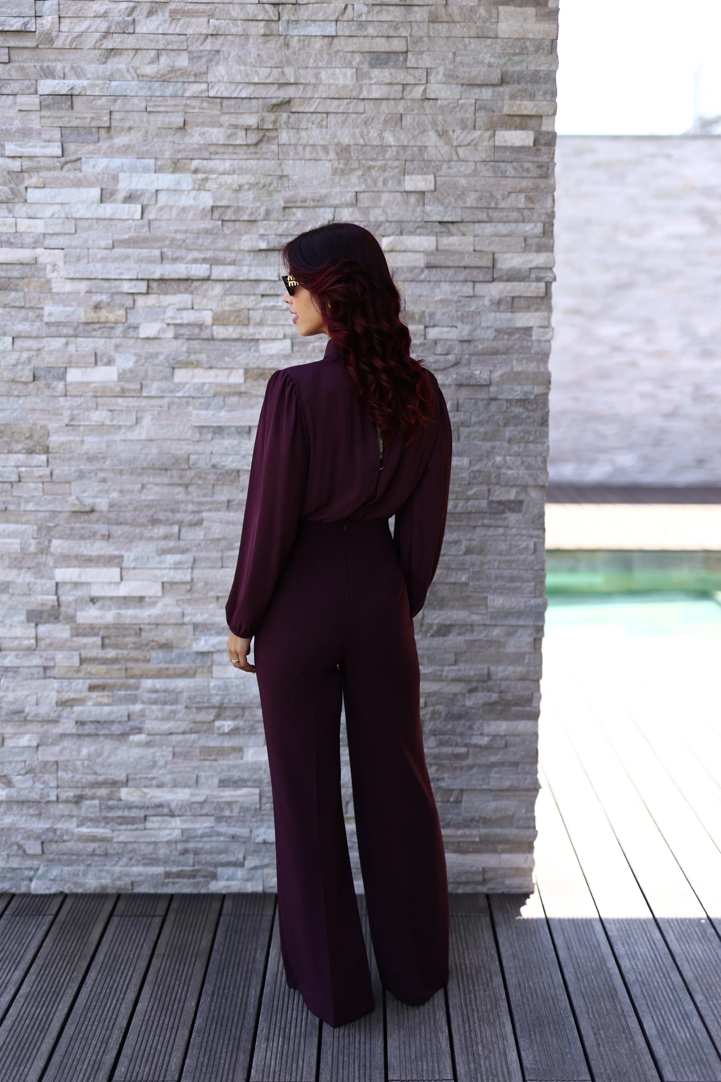 V-neck jumpsuit