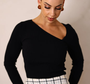 Camisola malha canelada