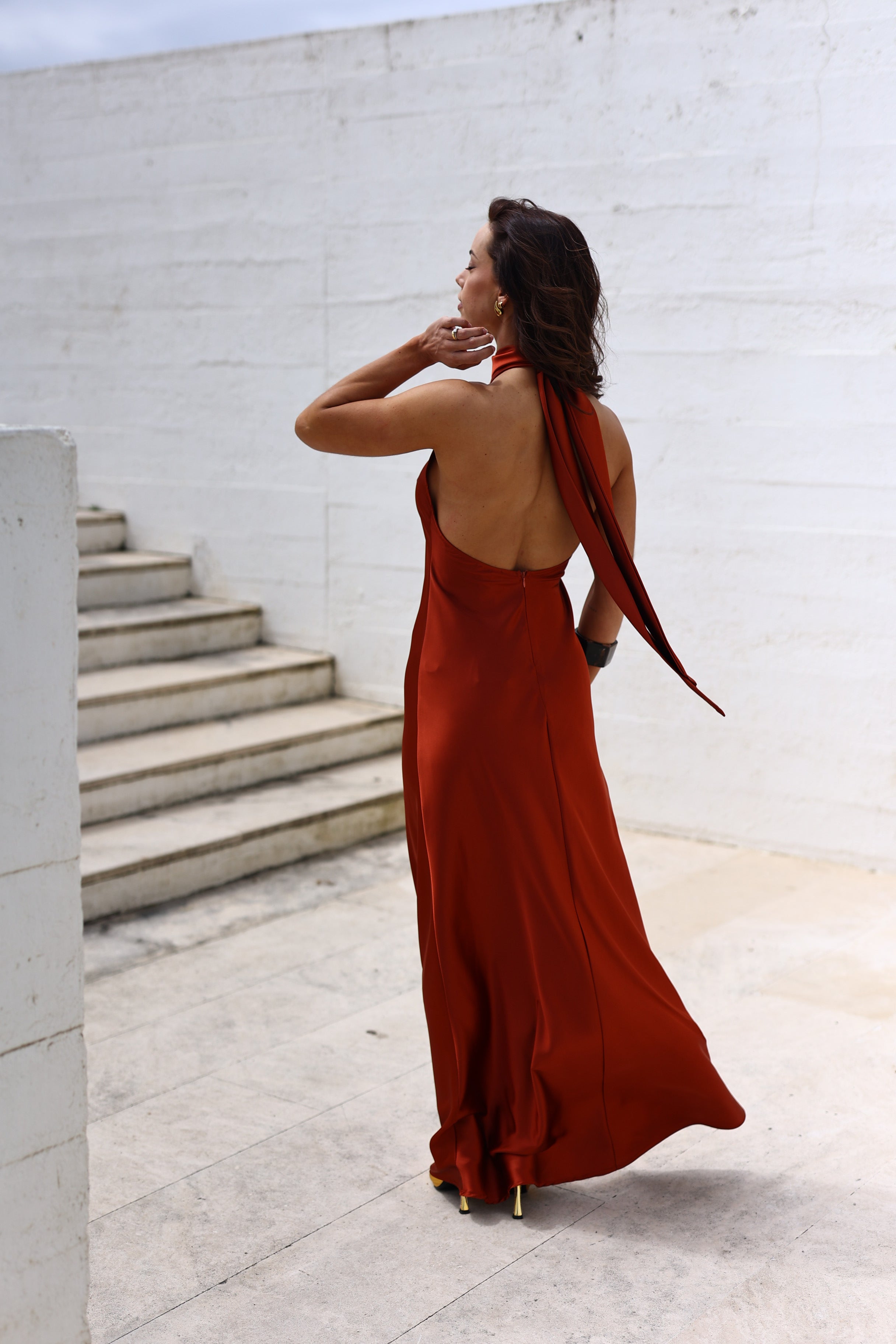 Vestido nerissa terracotta
