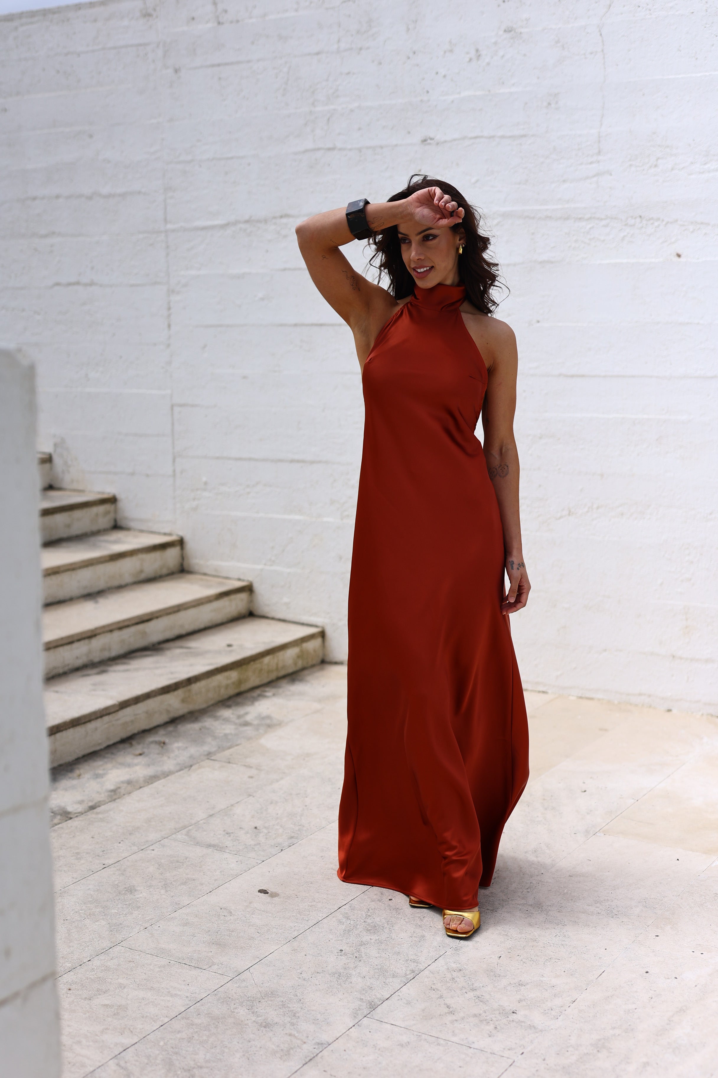 Vestido nerissa terracotta
