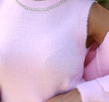 Top em pêlo com brilho