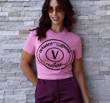 T-shirt com pormenor aveludado