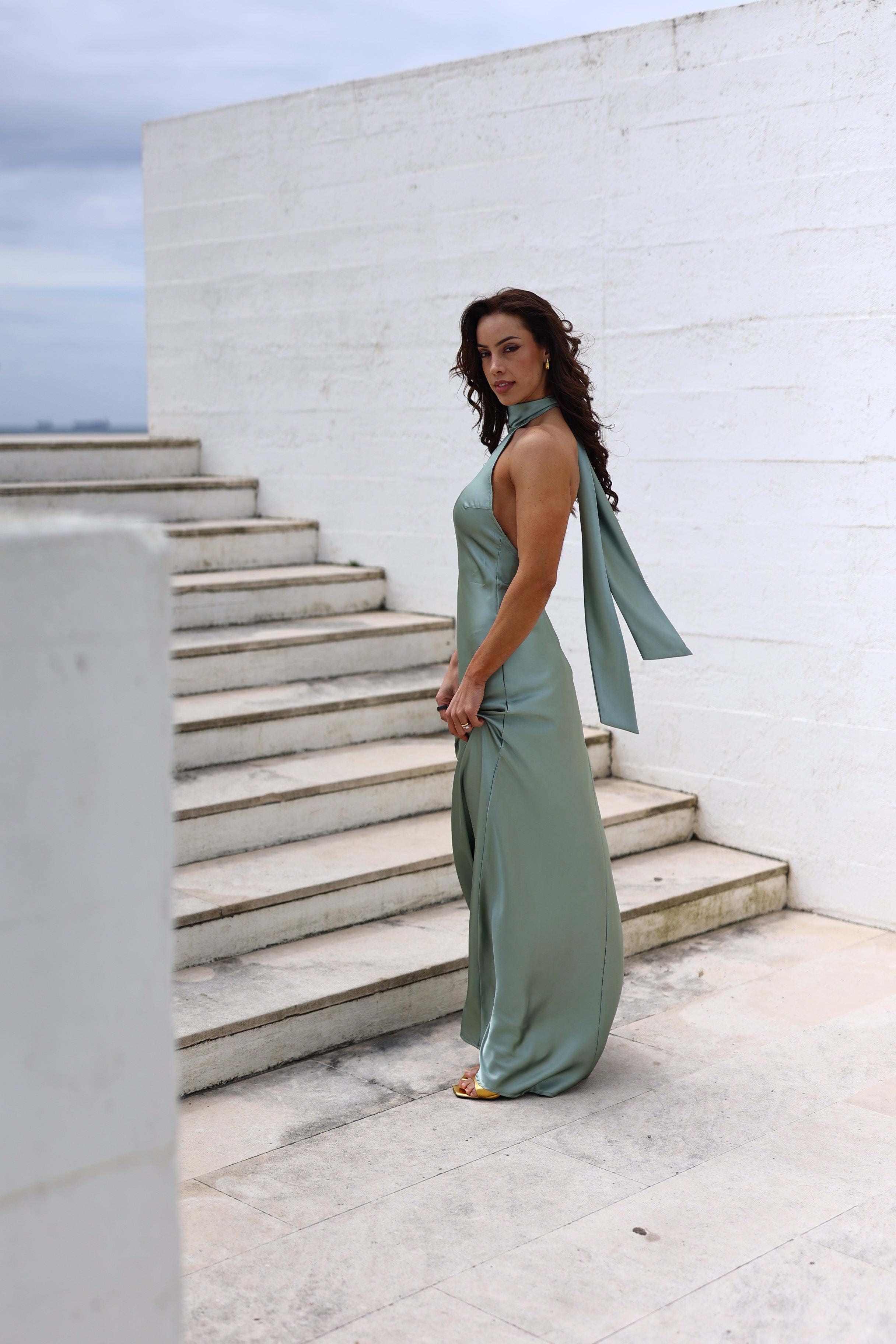 Vestido nerissa aqua
