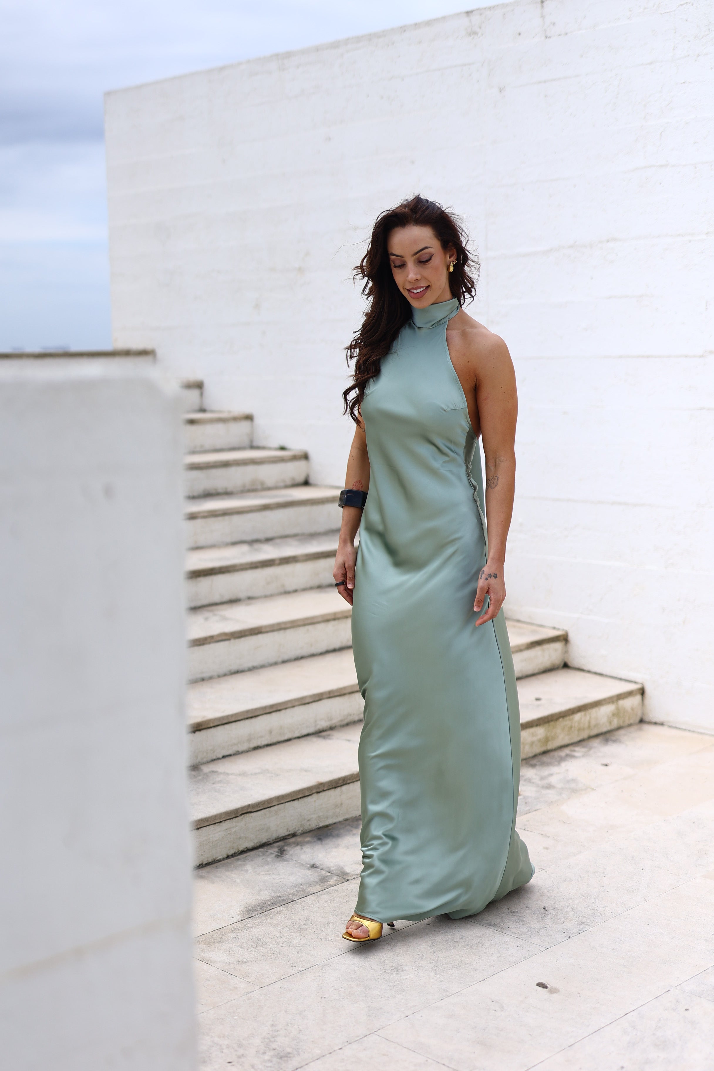 Vestido nerissa aqua