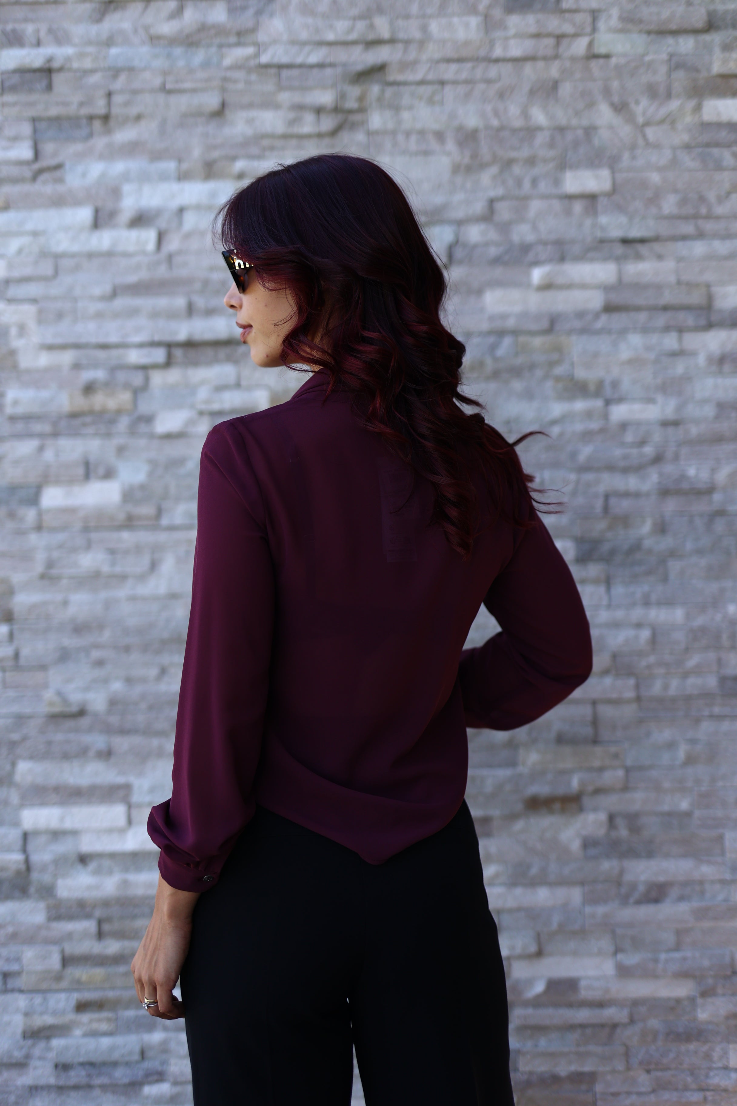 Blusa efeito laço