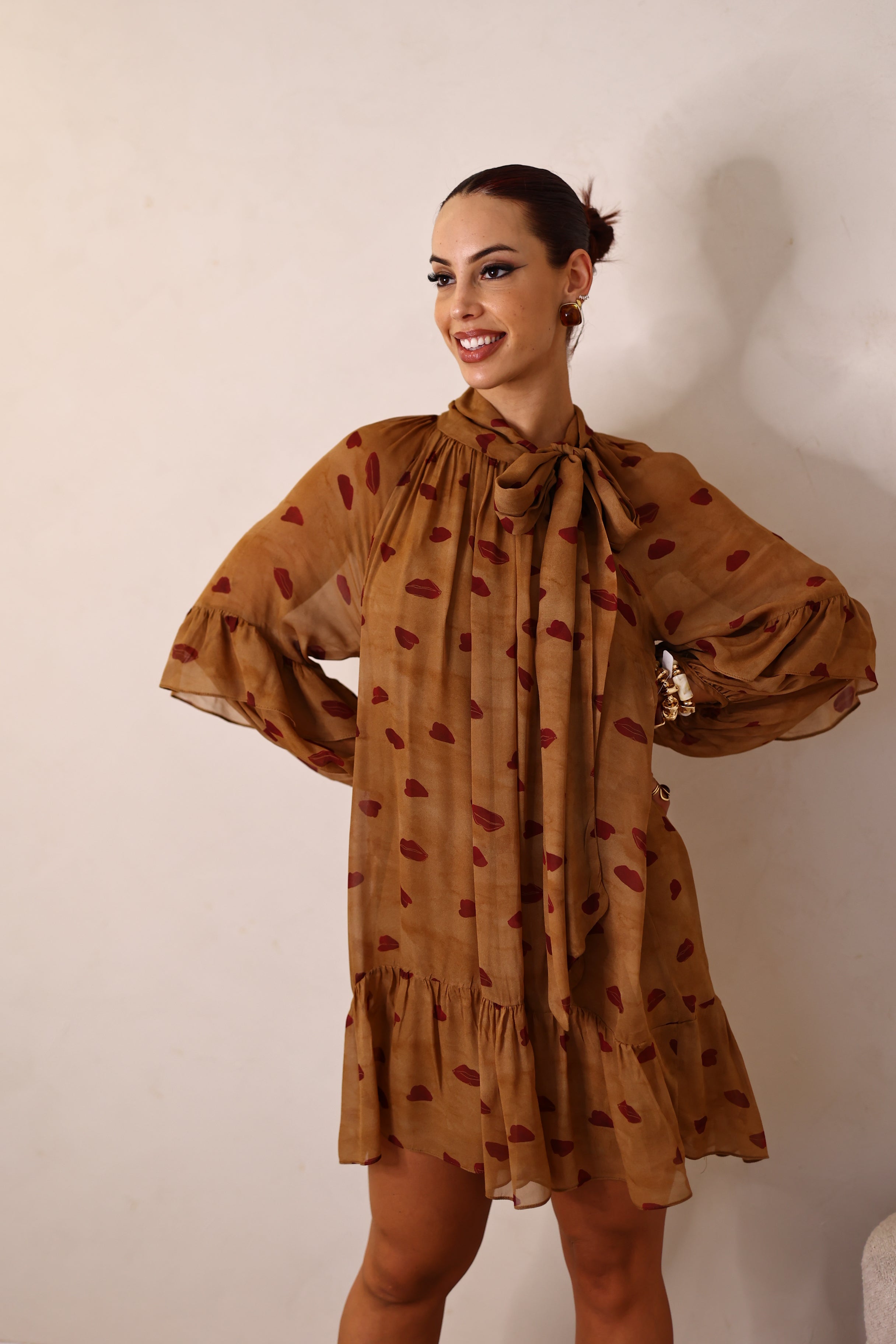 Vestido FLUIDO beijos