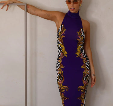 Vestido em licra estampado