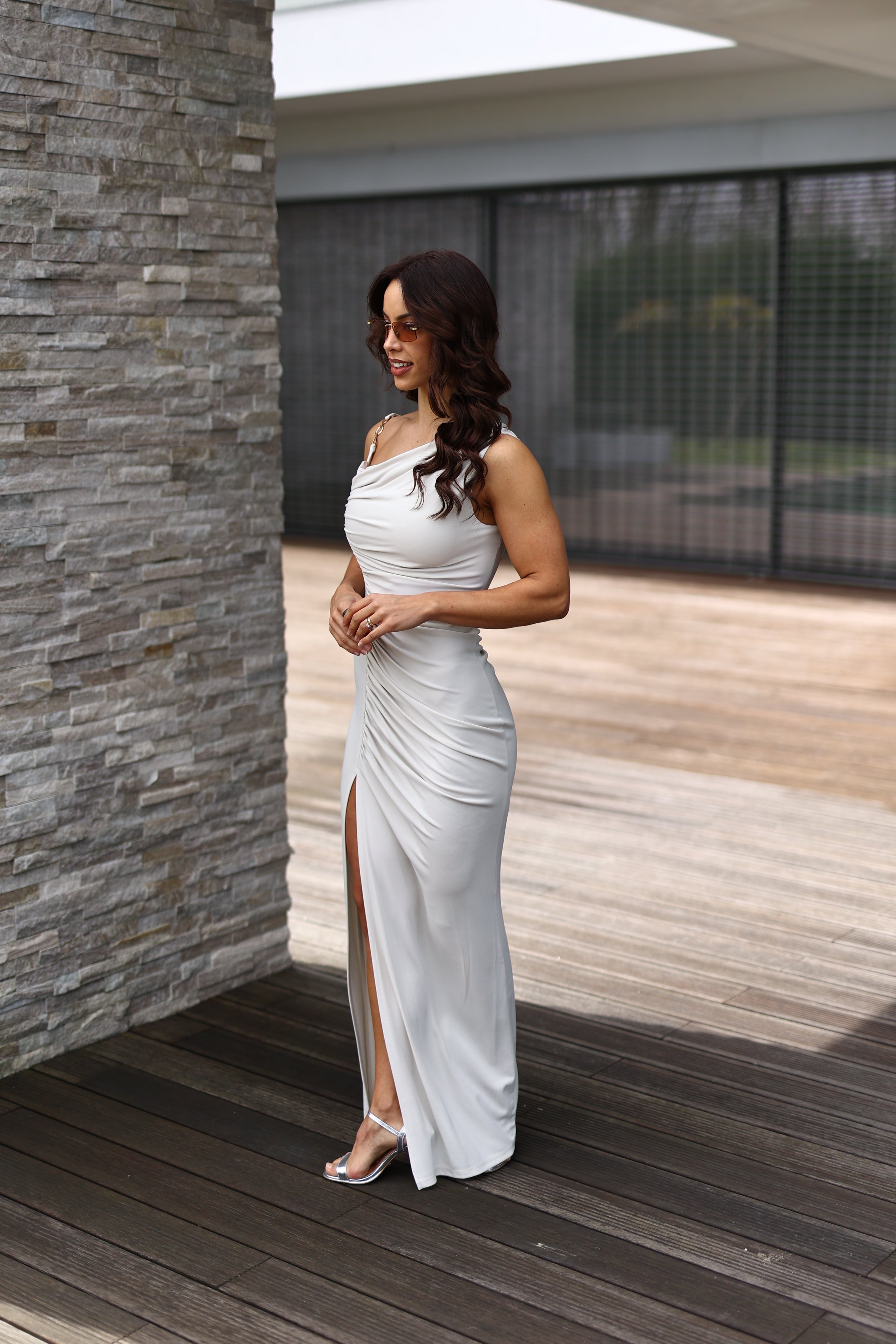 ruffled dress