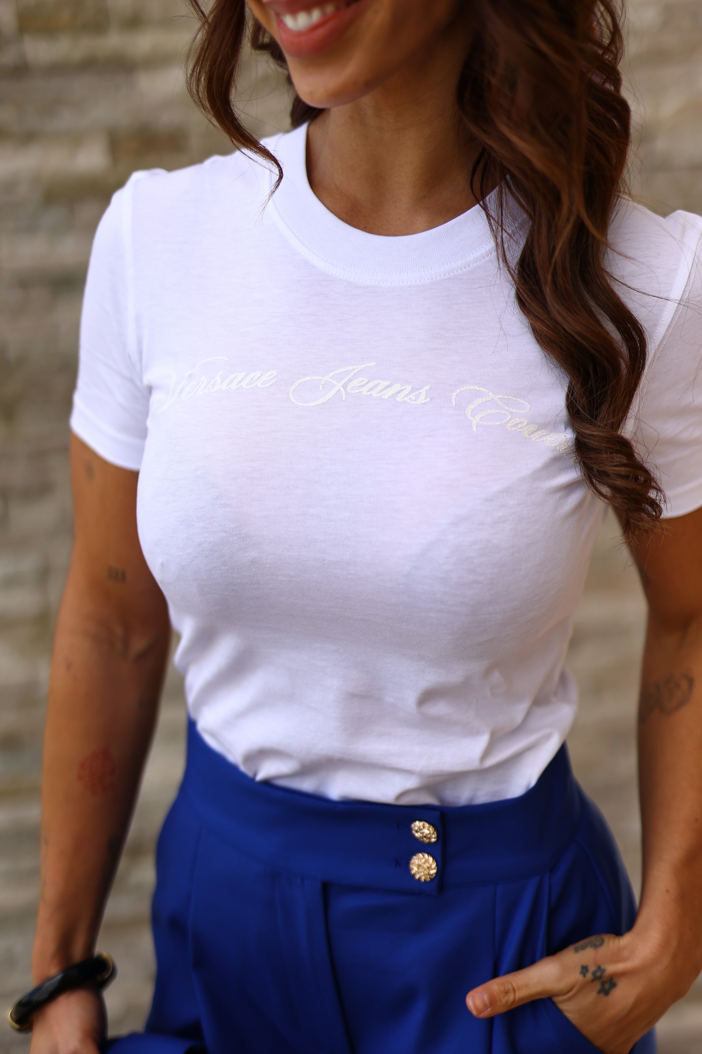 Printed Embellished Cotton-Jersey T-Shirt