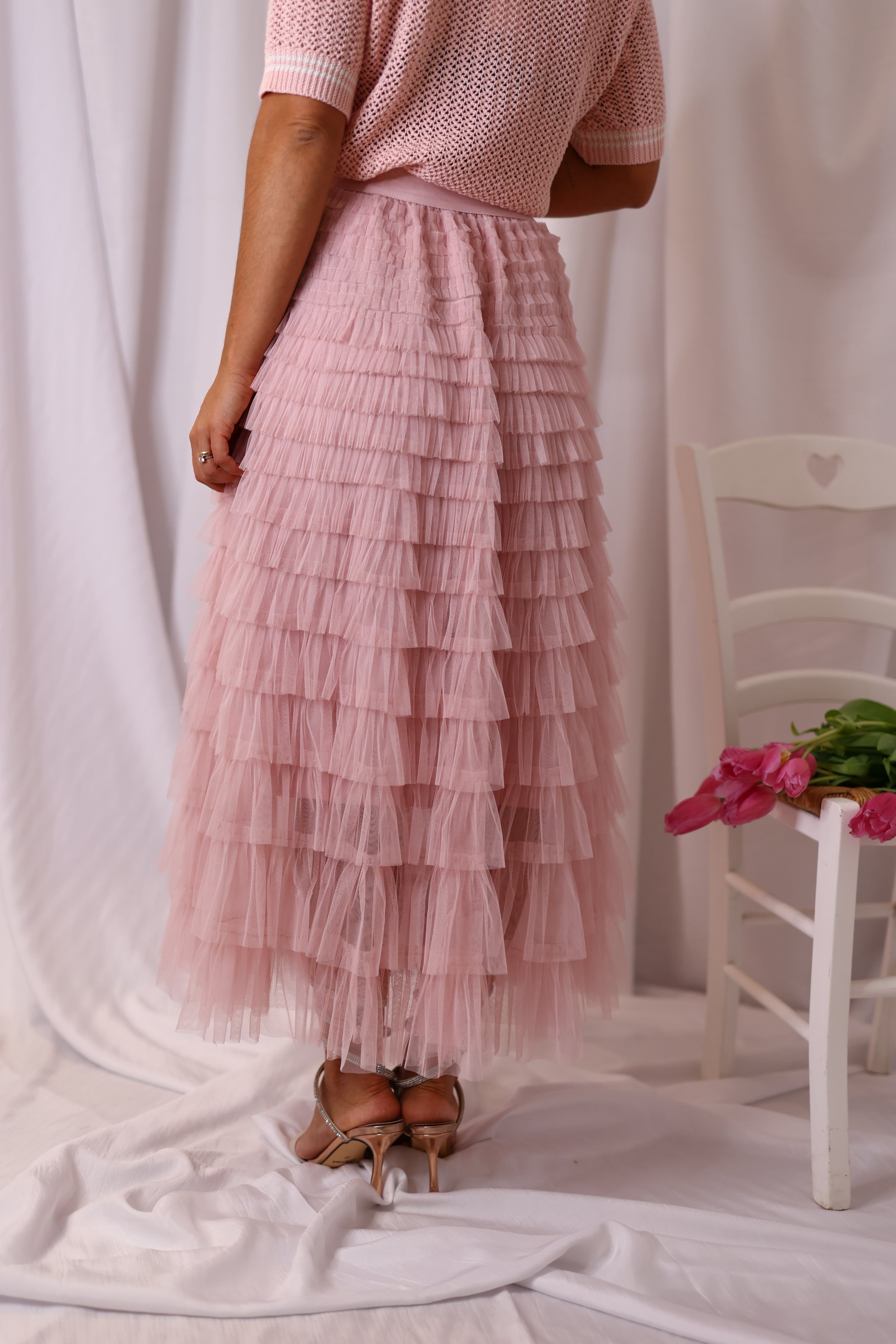 tulle skirt with elastic belt