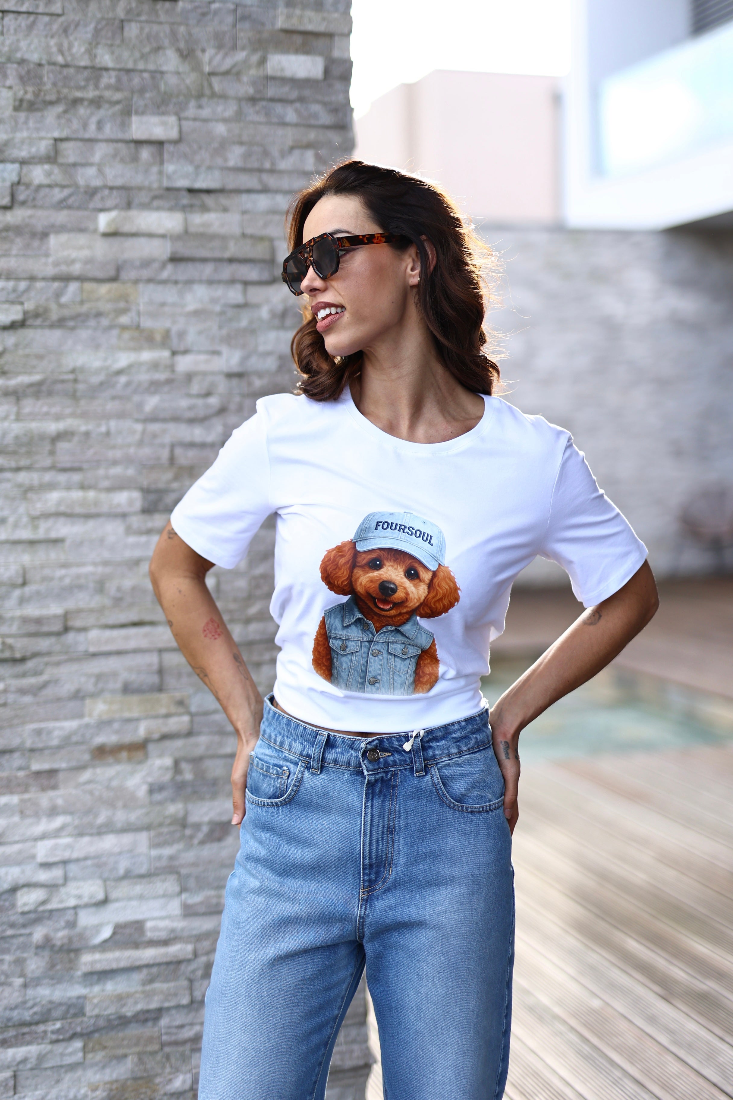 T-shirt oversize dog