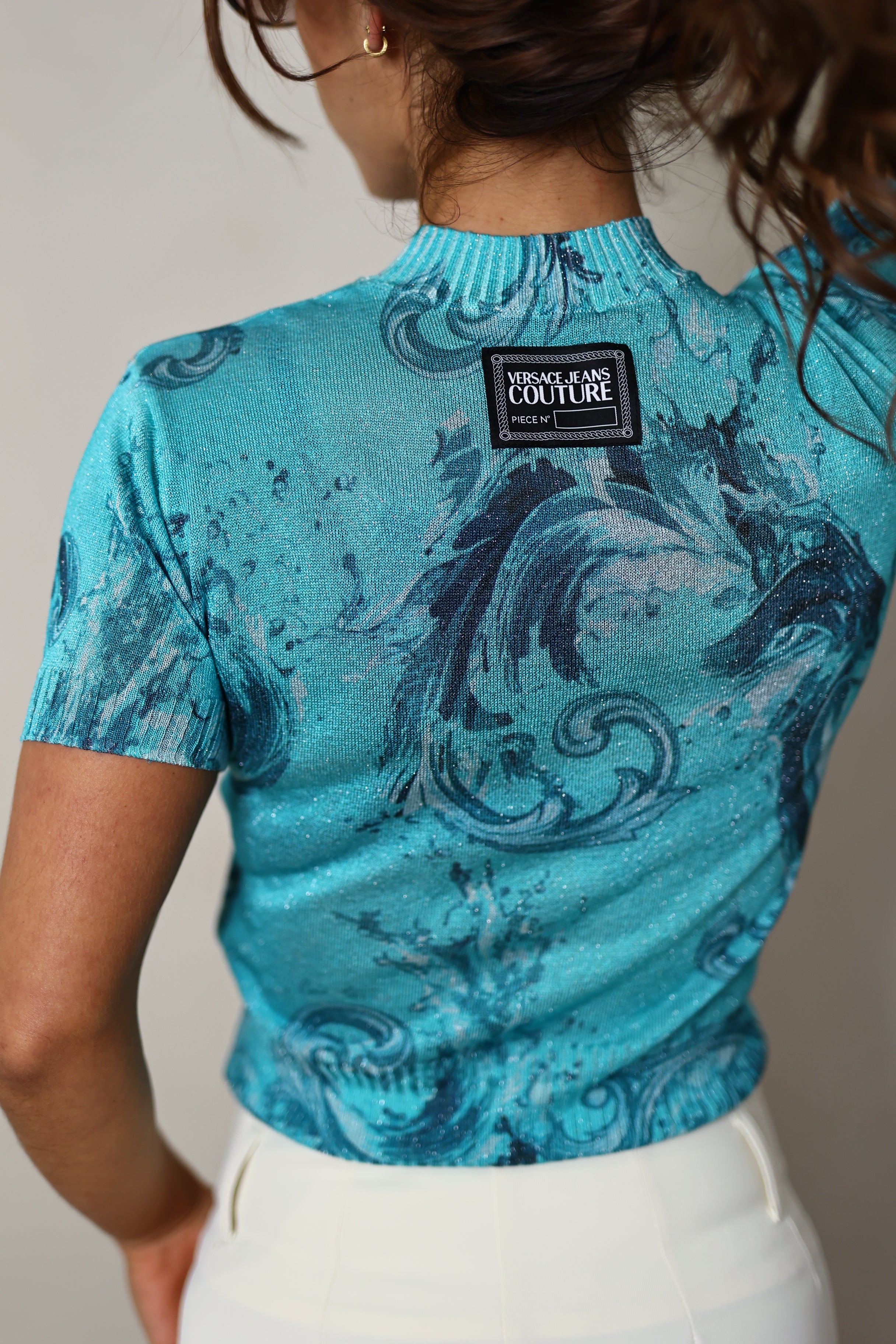 Printed Viscose Knit T-Shirt