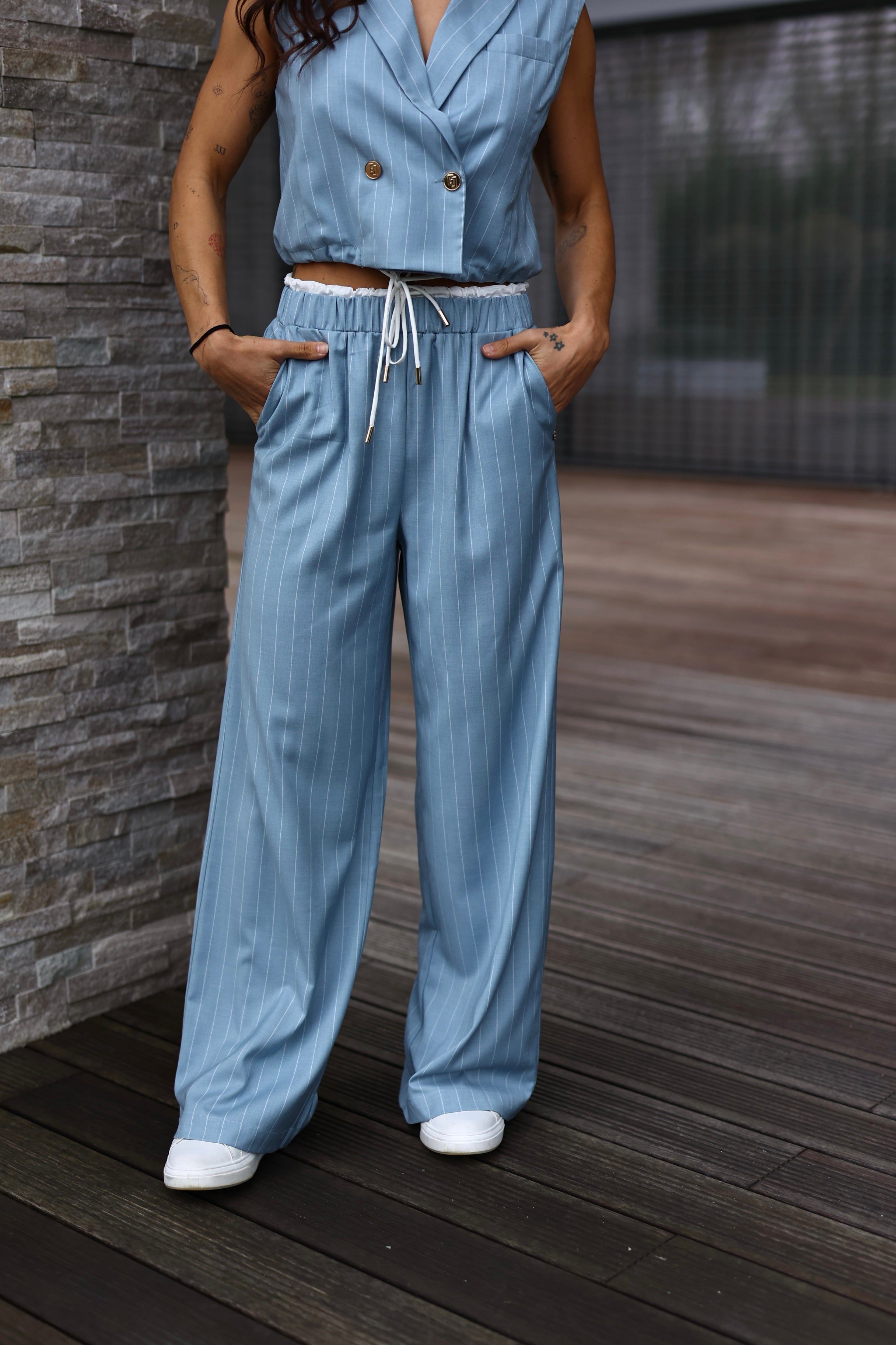 Calça cinto elástico