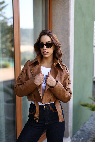 Bomber Ecopele | Camisola com Brilhos