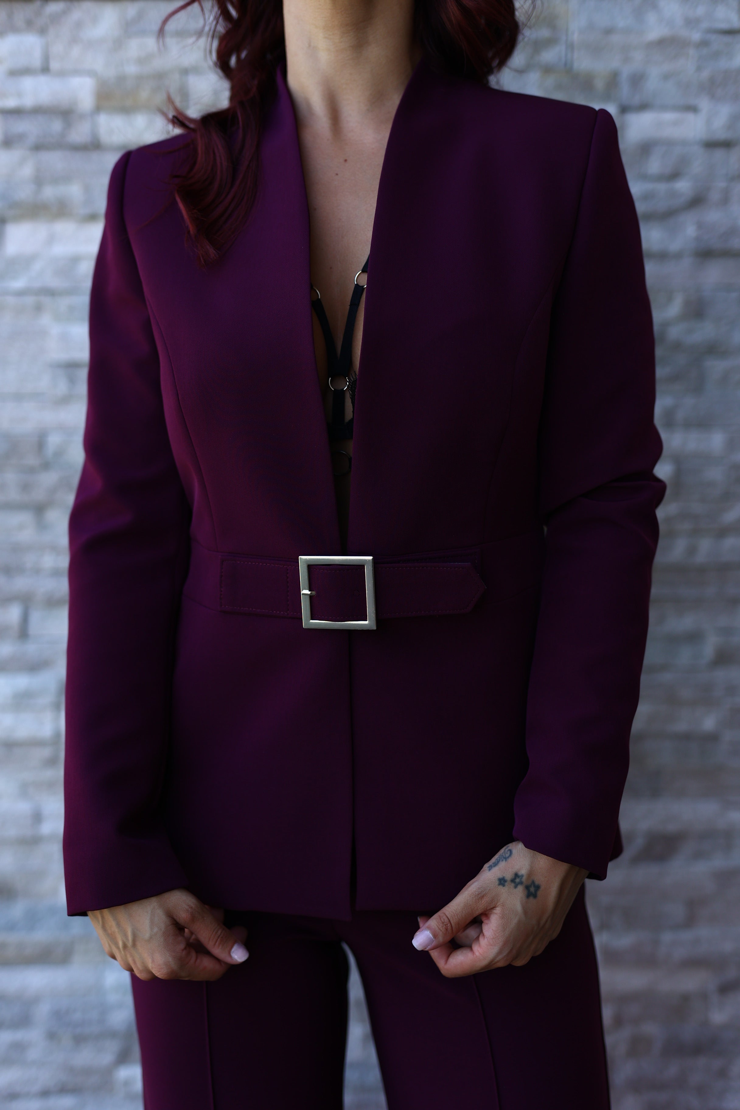 blazer com cinto