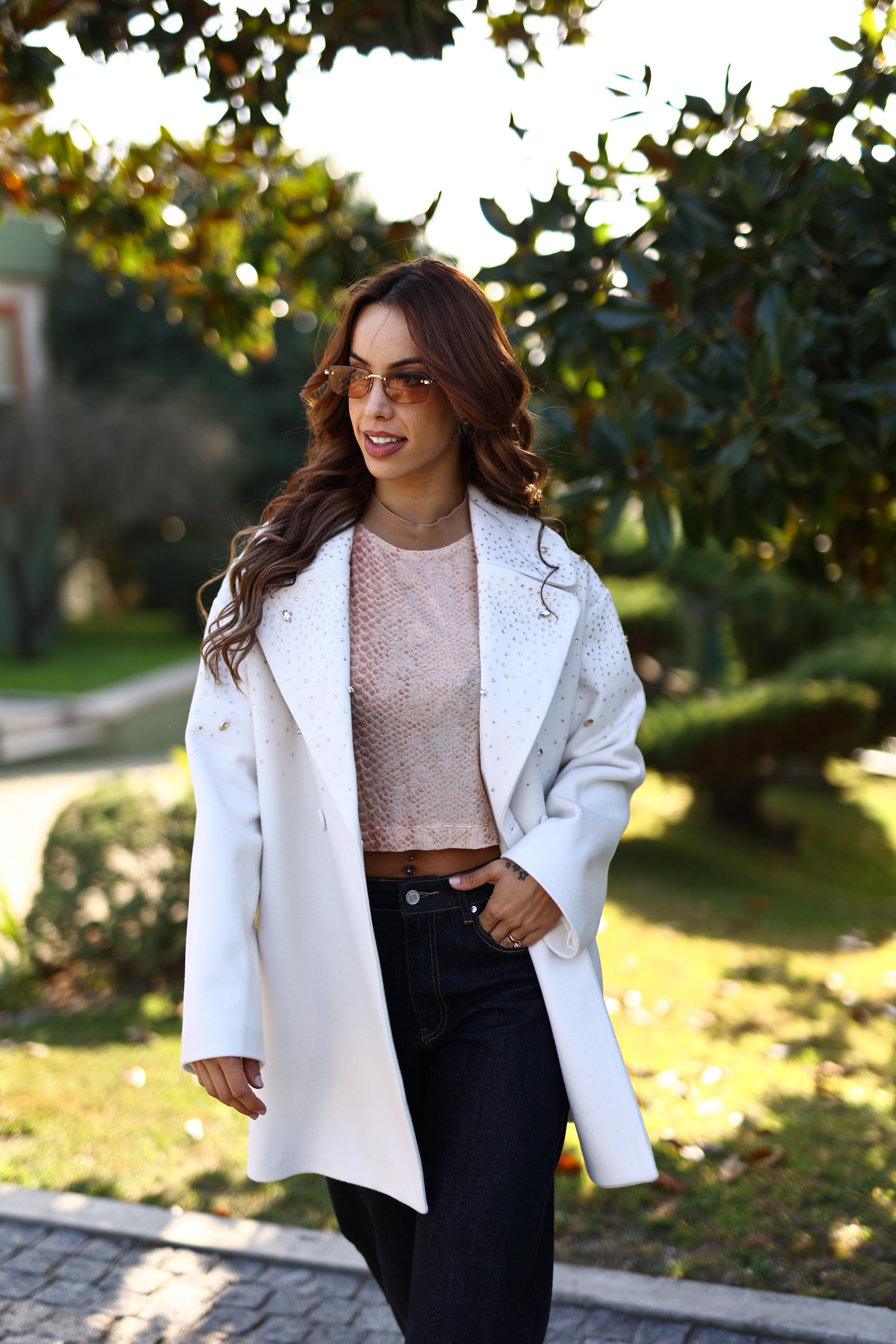 Casaco fazenda com brilhos