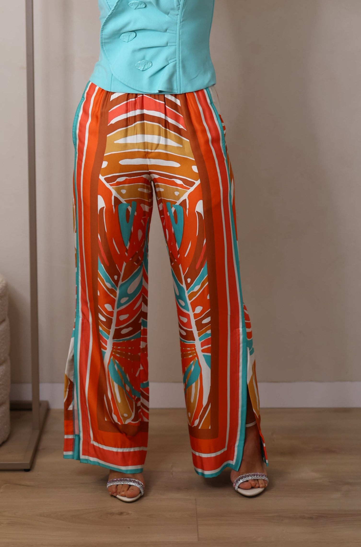Calça Pantalona Estampada
