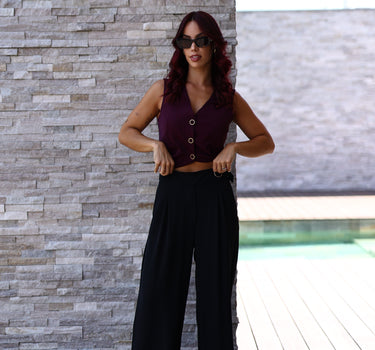 Calça com detalhe em dourado