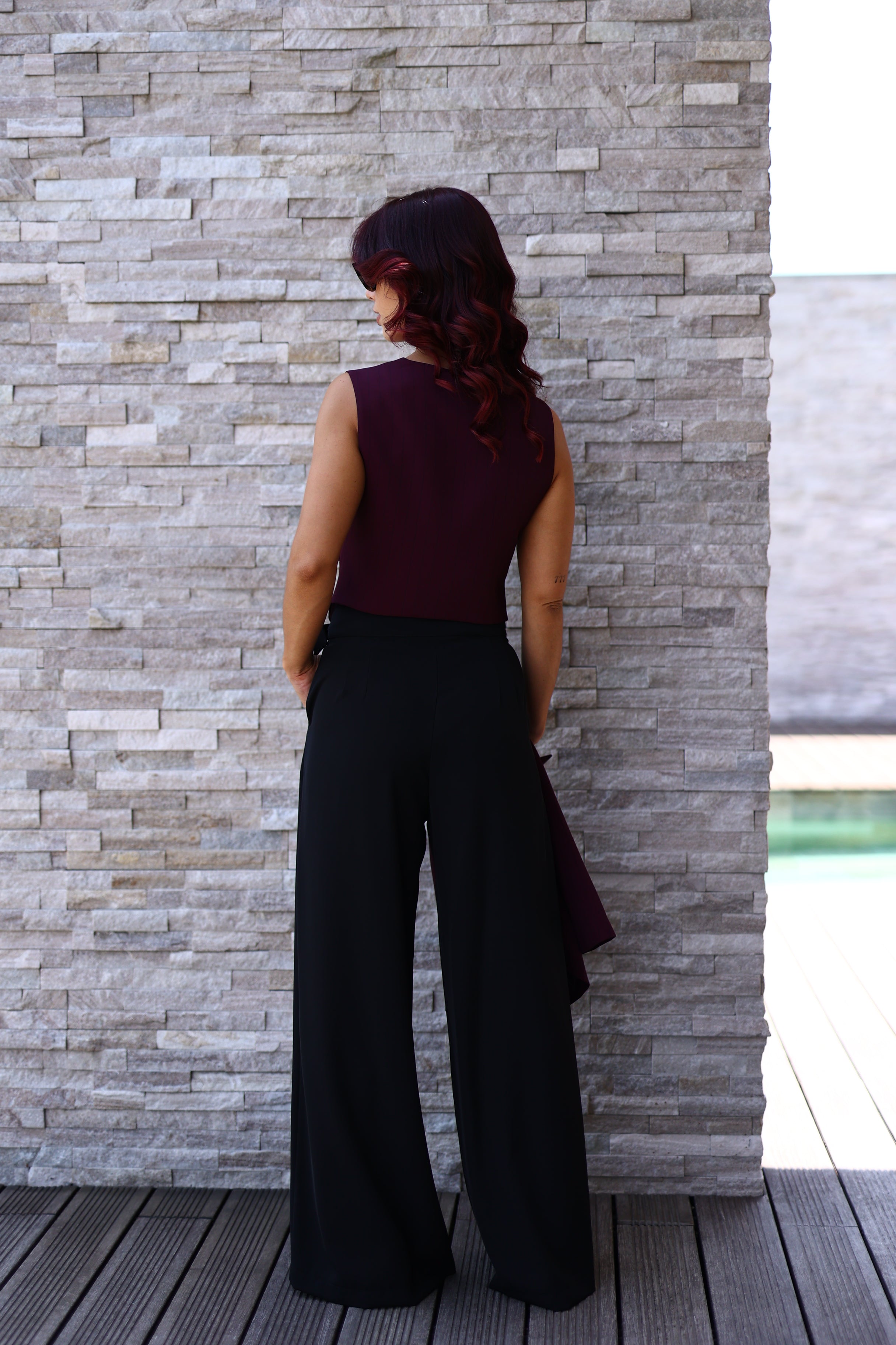 Calça com detalhe em dourado
