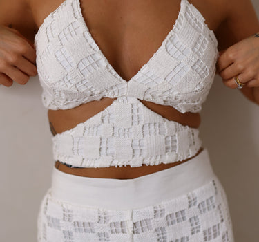 Top em Linho com Renda