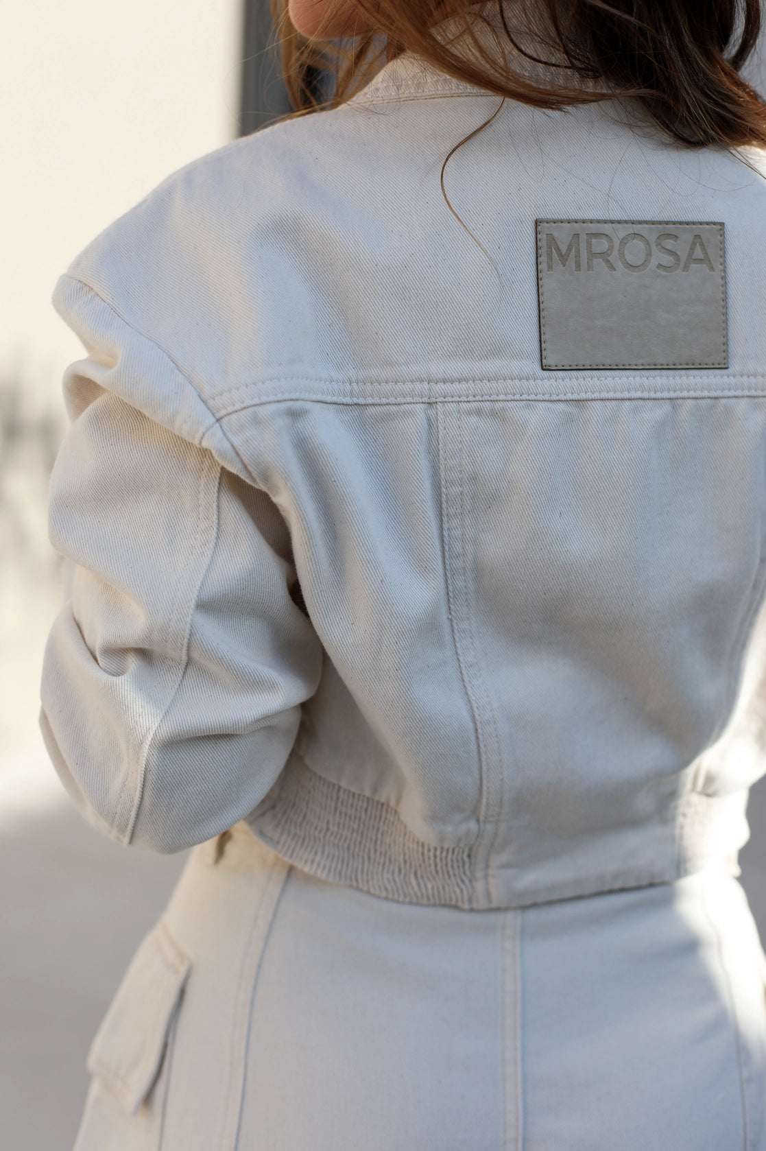 Morena Rosa pearl denim jacket