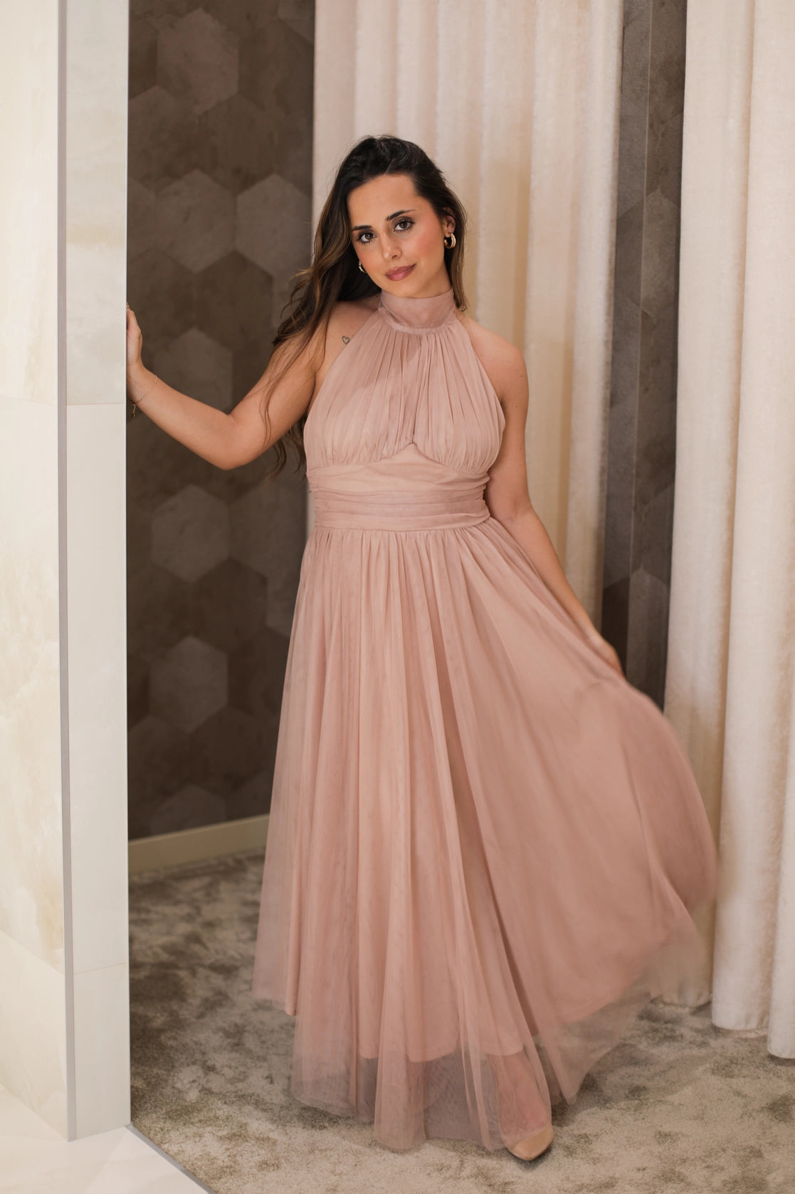 GloryFashion tulle midi dress