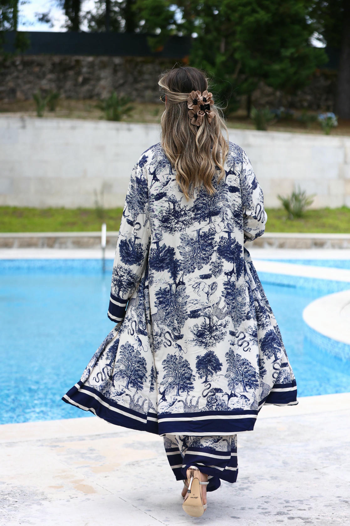 Kimono estampado oversized