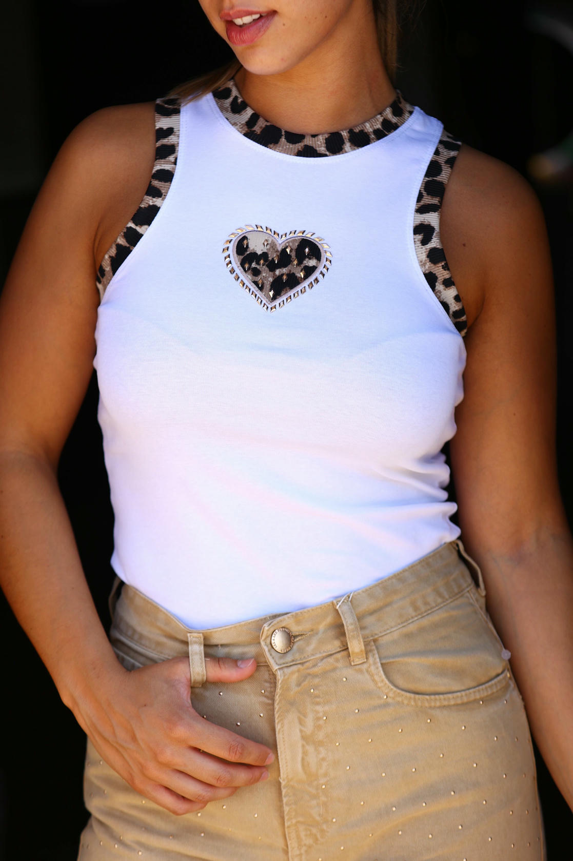 Top love animal print