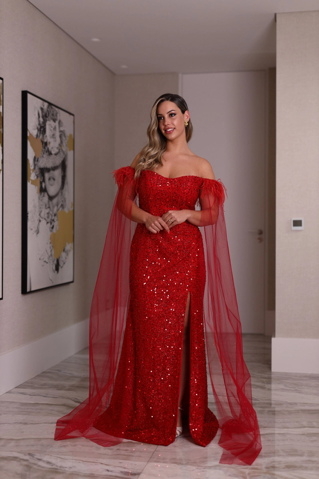 Vestido com lantejoulas Susanna Rivieri