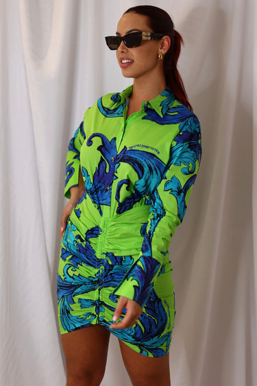 RUCHED BAROCCO SHIRT DRESS