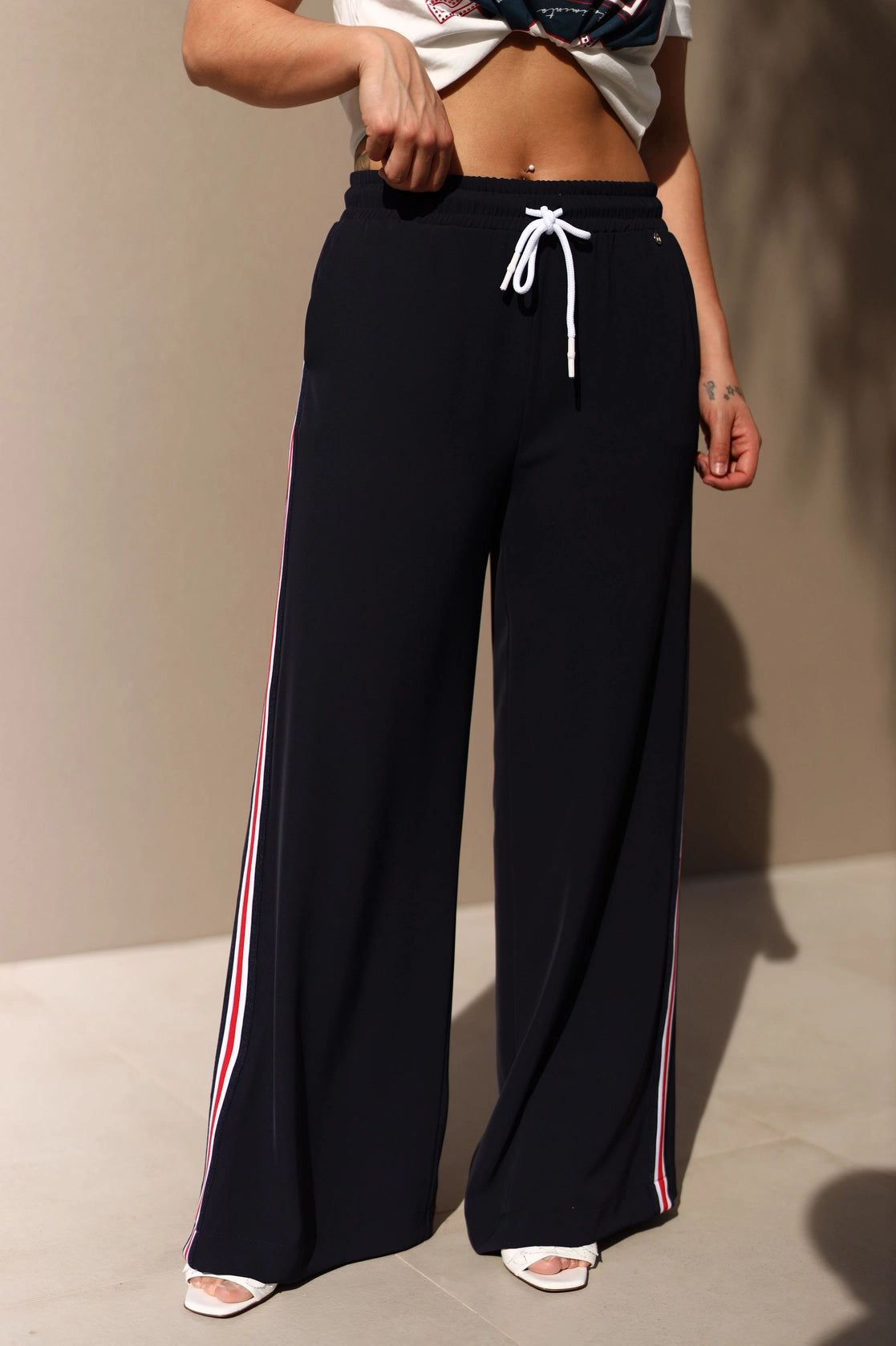 Rinascimento sailor stripe pantaloon pants