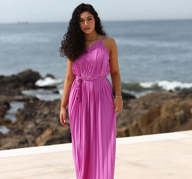 Vestido plissado comprido Le Sarte Del Sole