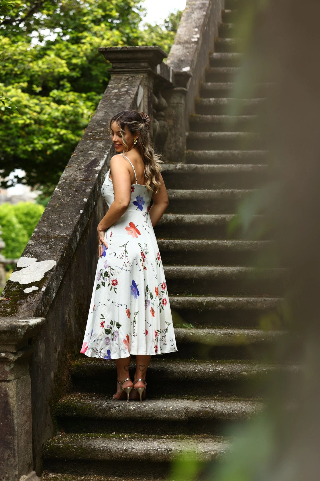 Vestido floral Imperial