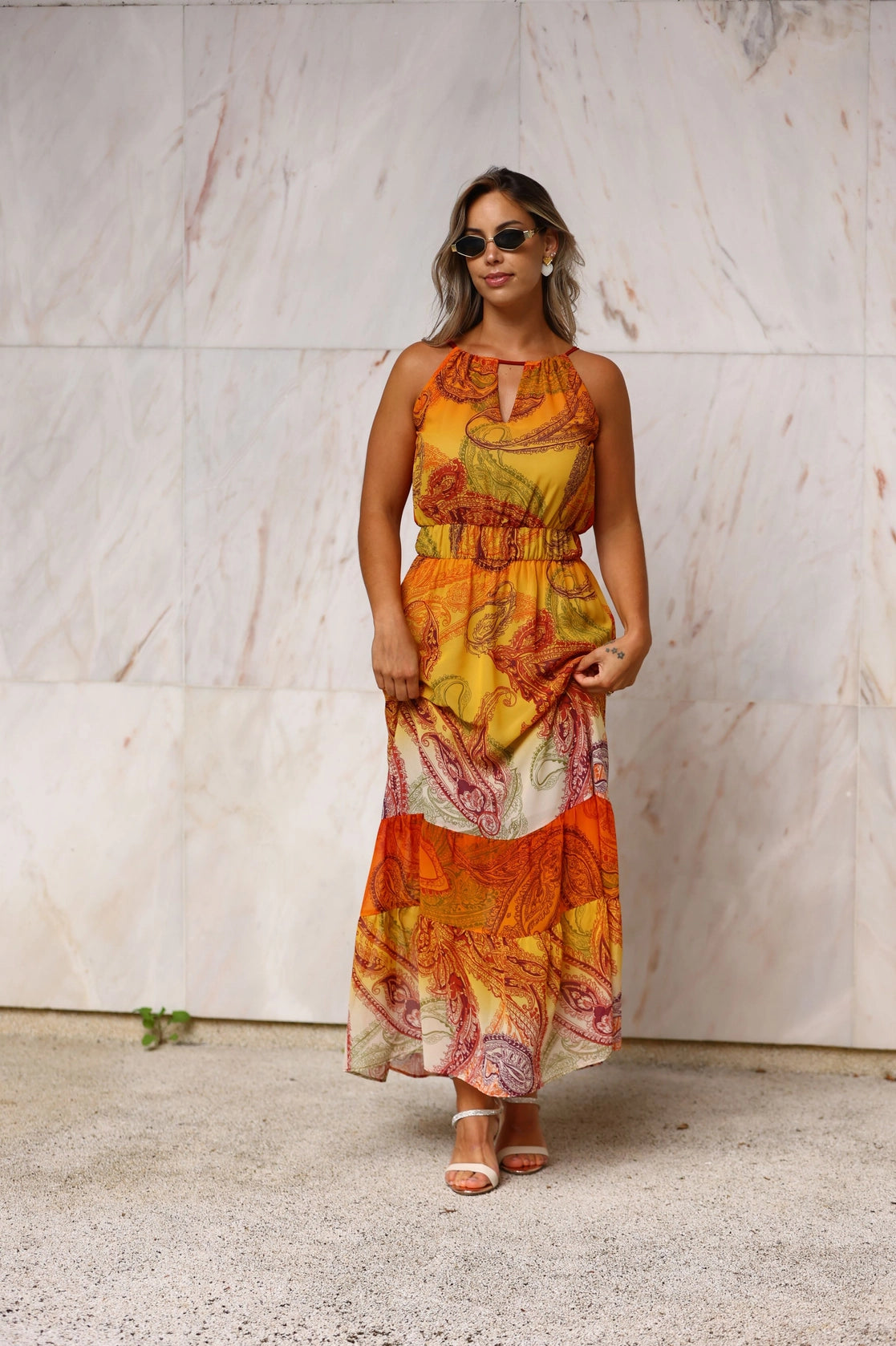 Cornucopia pattern dress