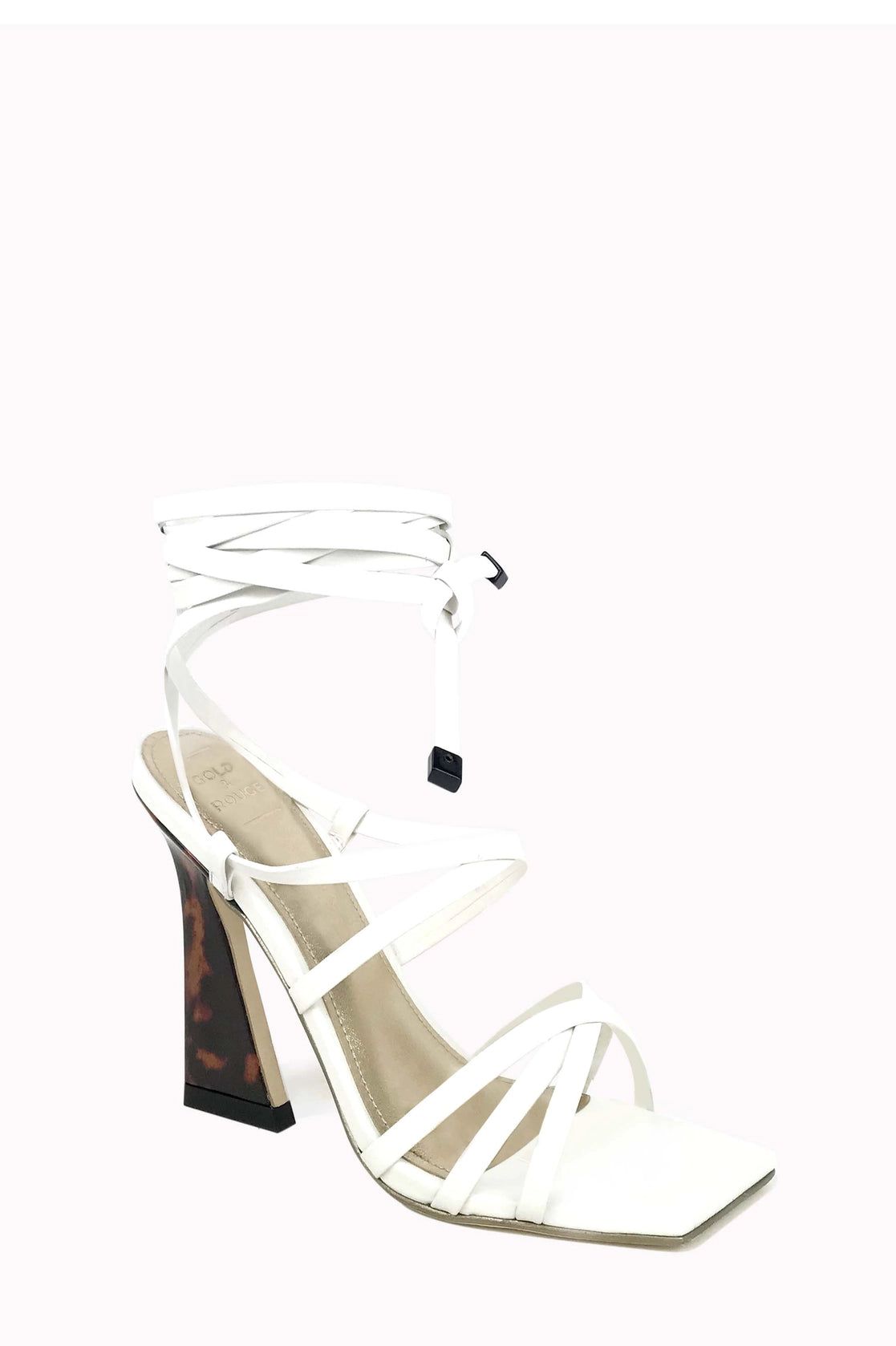 Prity white Gold&amp;Rouge sandal